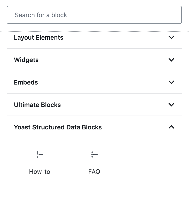 Yoast structured data blocks