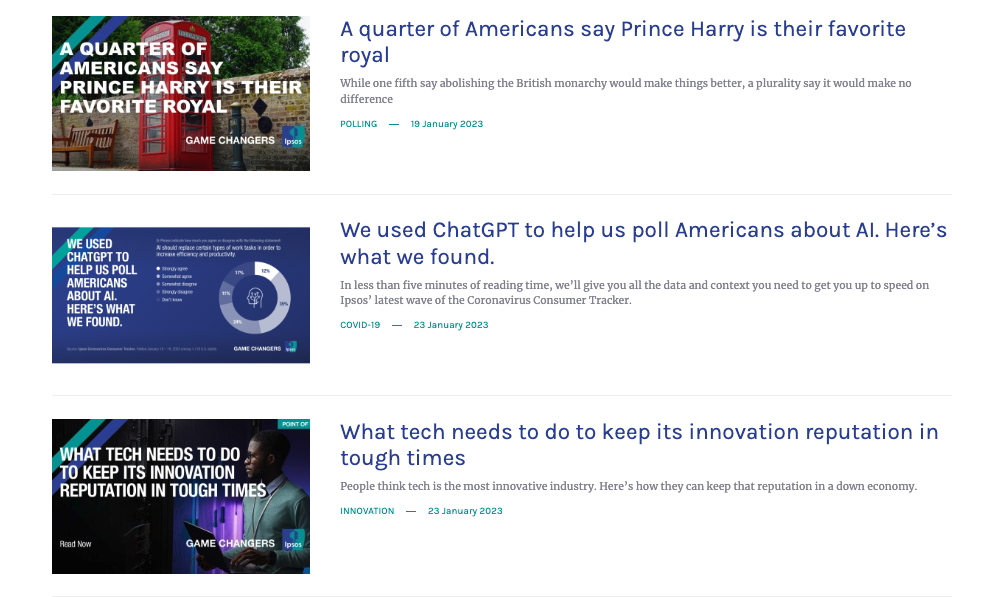 Content marketing example - Ipsos