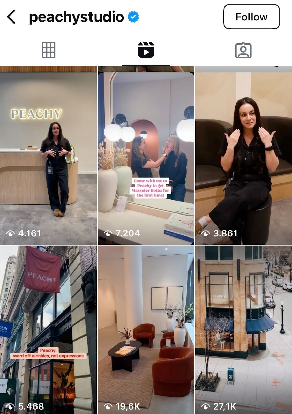 Peachy studio - social media Instagram content example