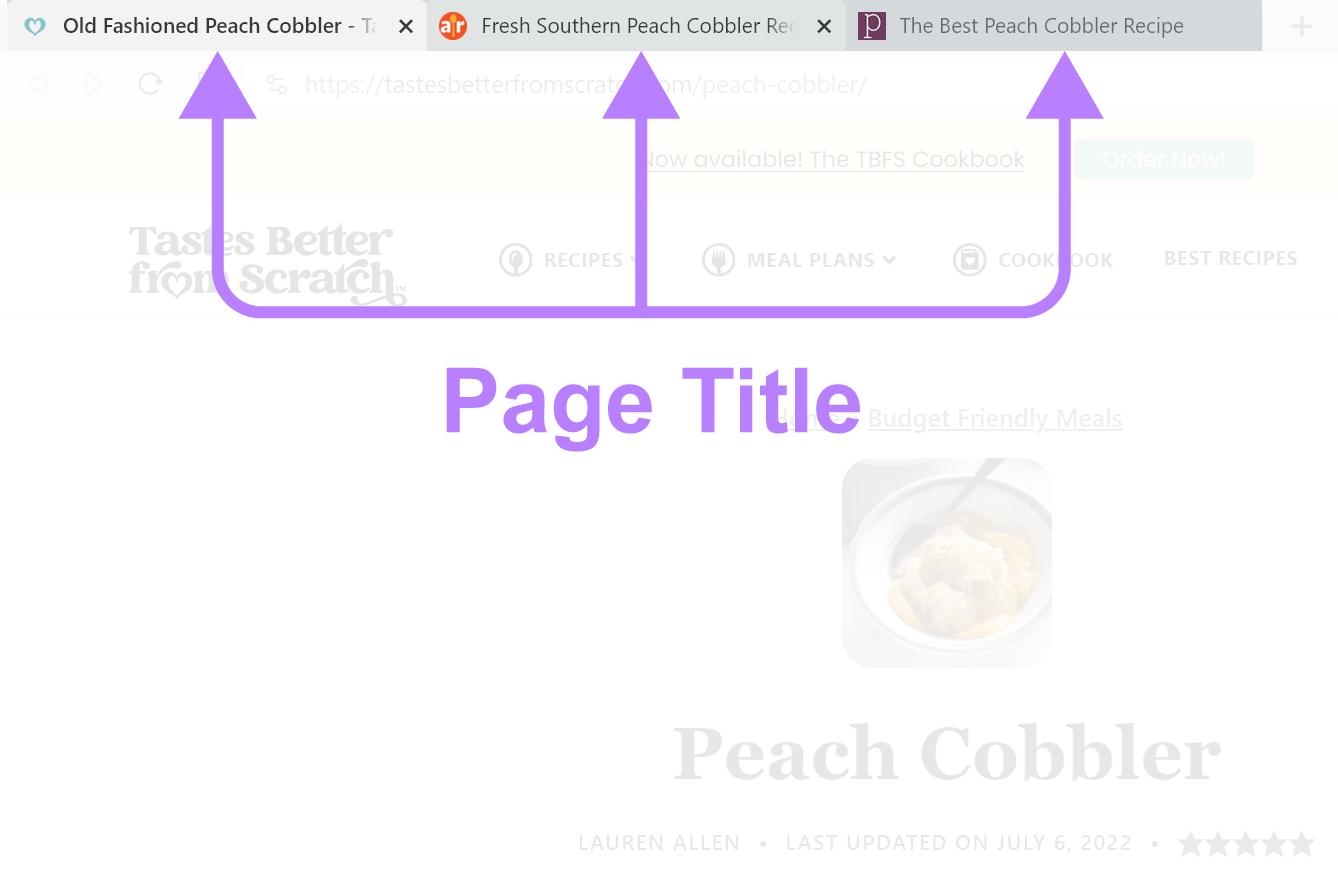 Page titles successful  browser tabs