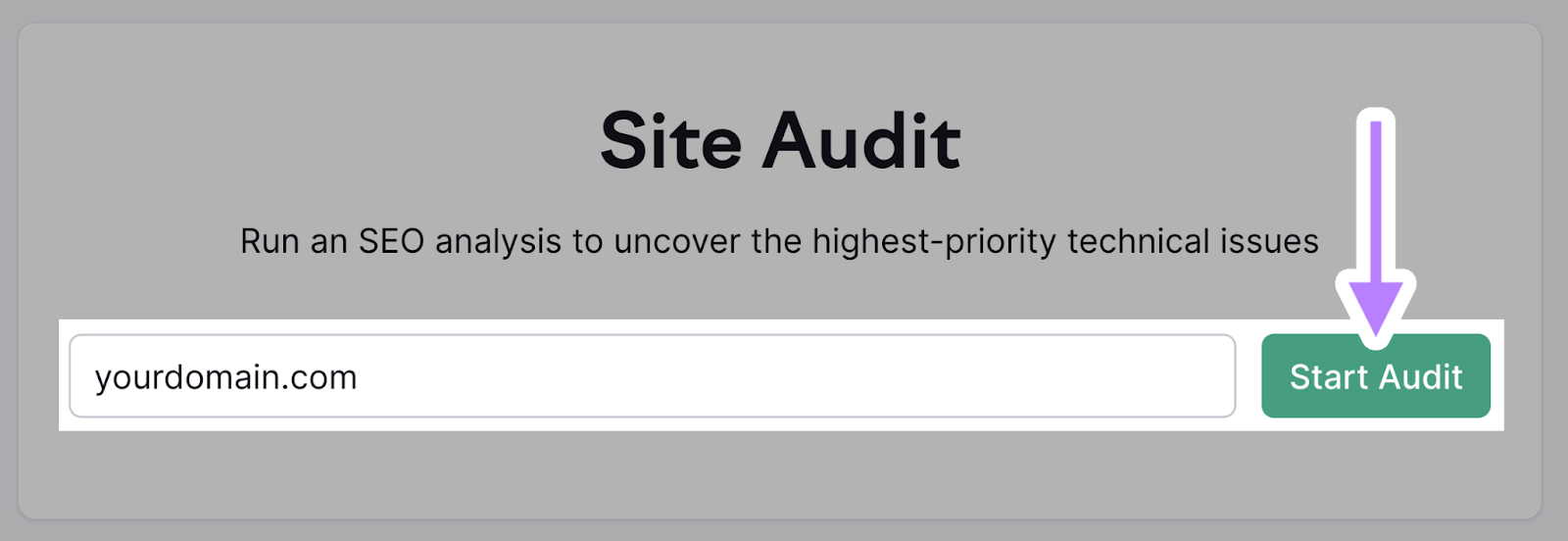 Site Audit tool