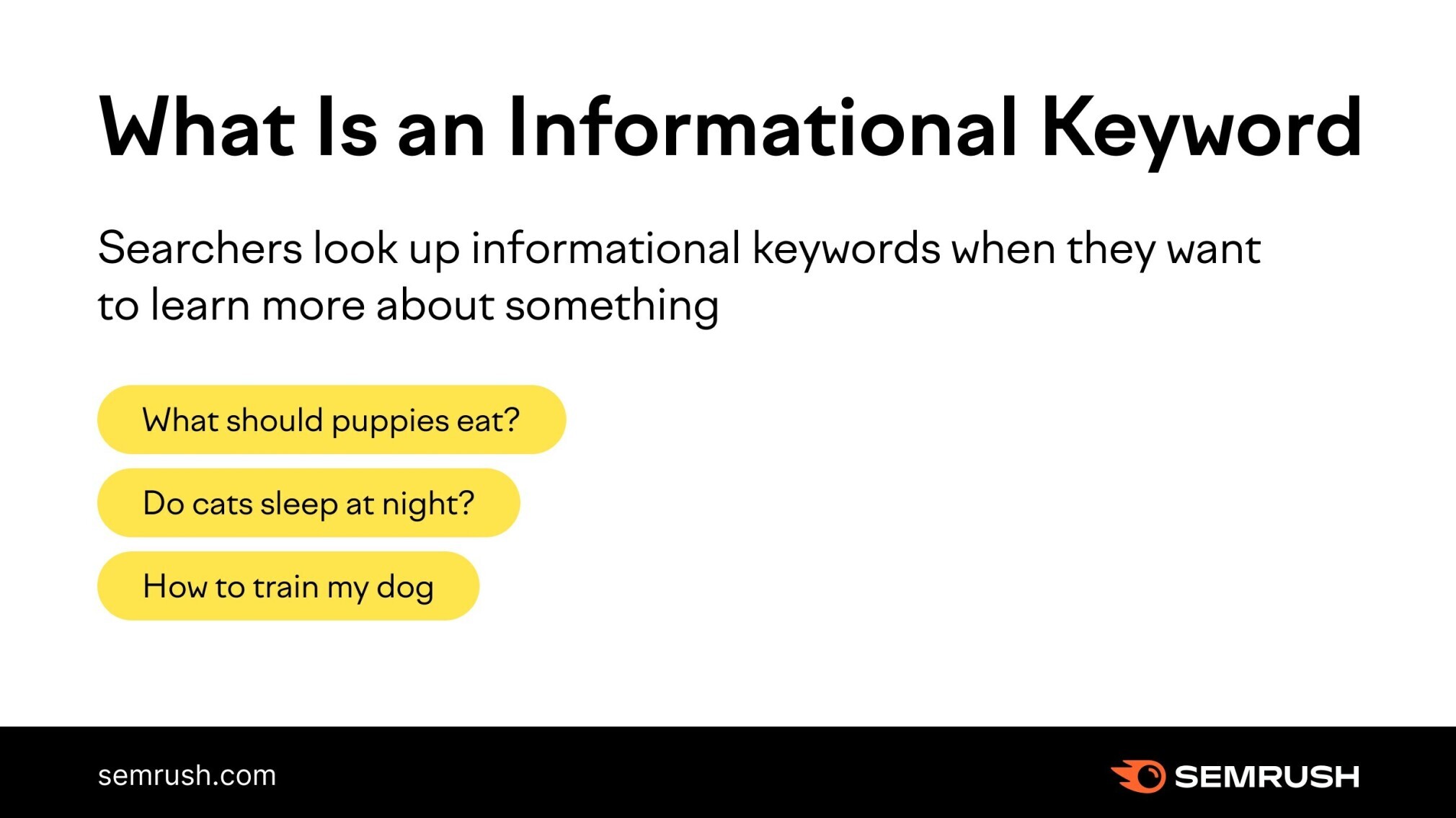The description of an informational keyword and some examples