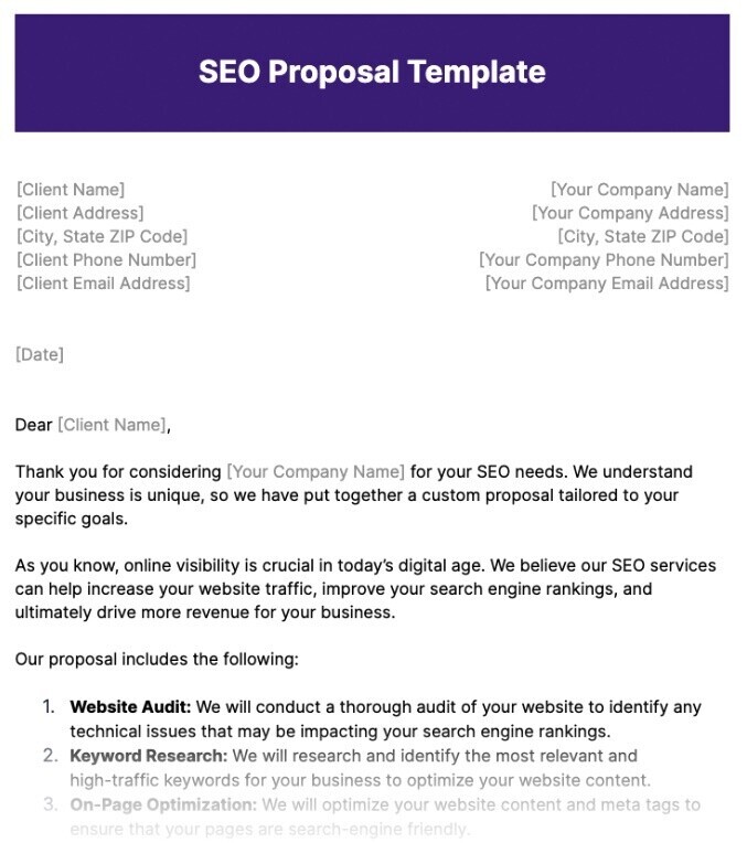 How to write a business proposal page-by-page with tips