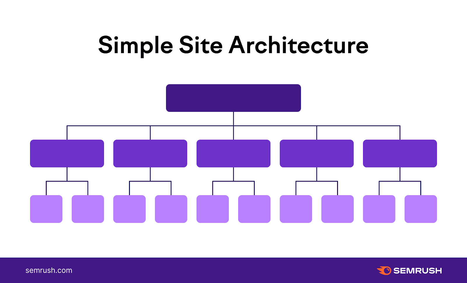 infographie sur l'architecture d'un site plat