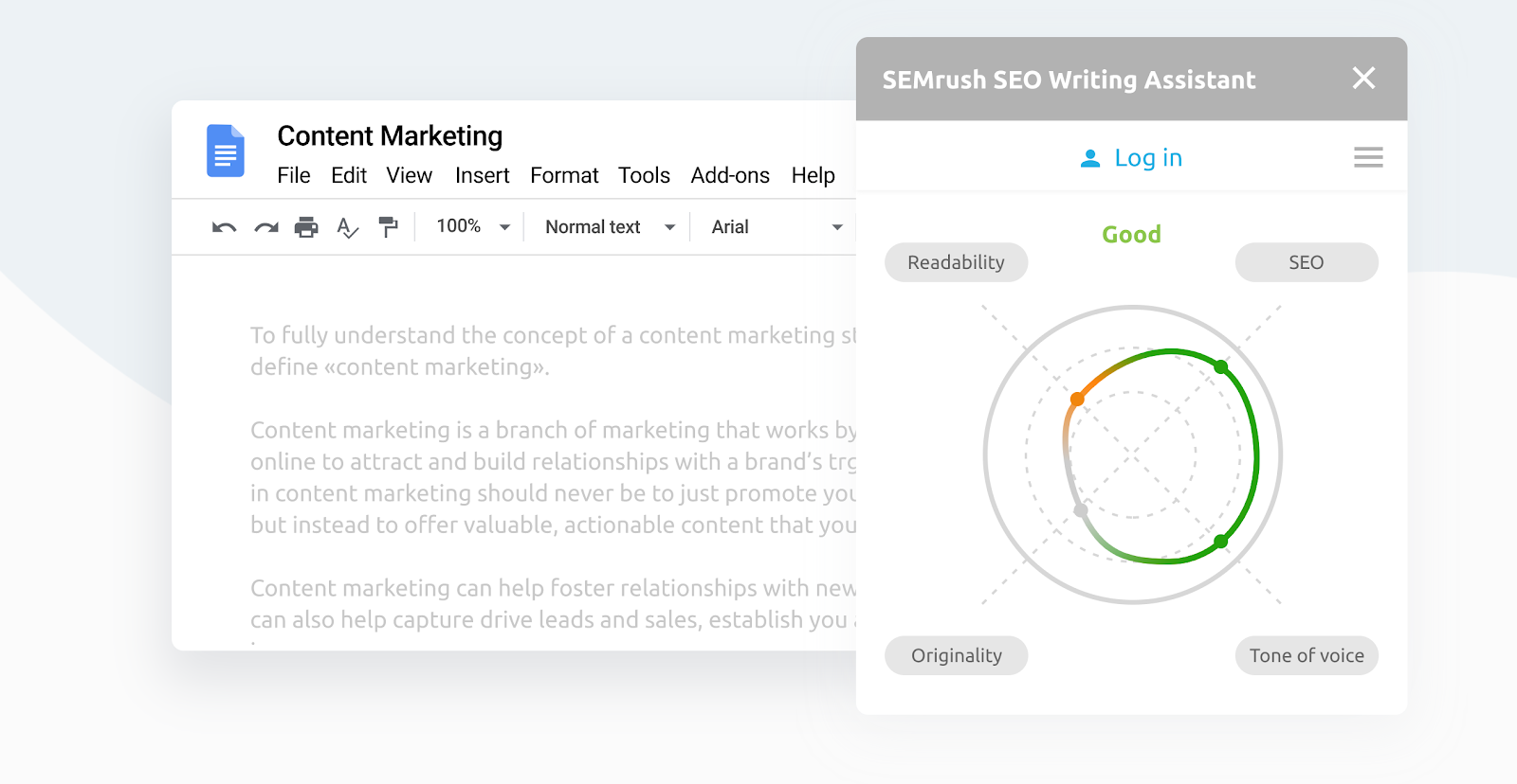 SEO Writing Assistant screenshot