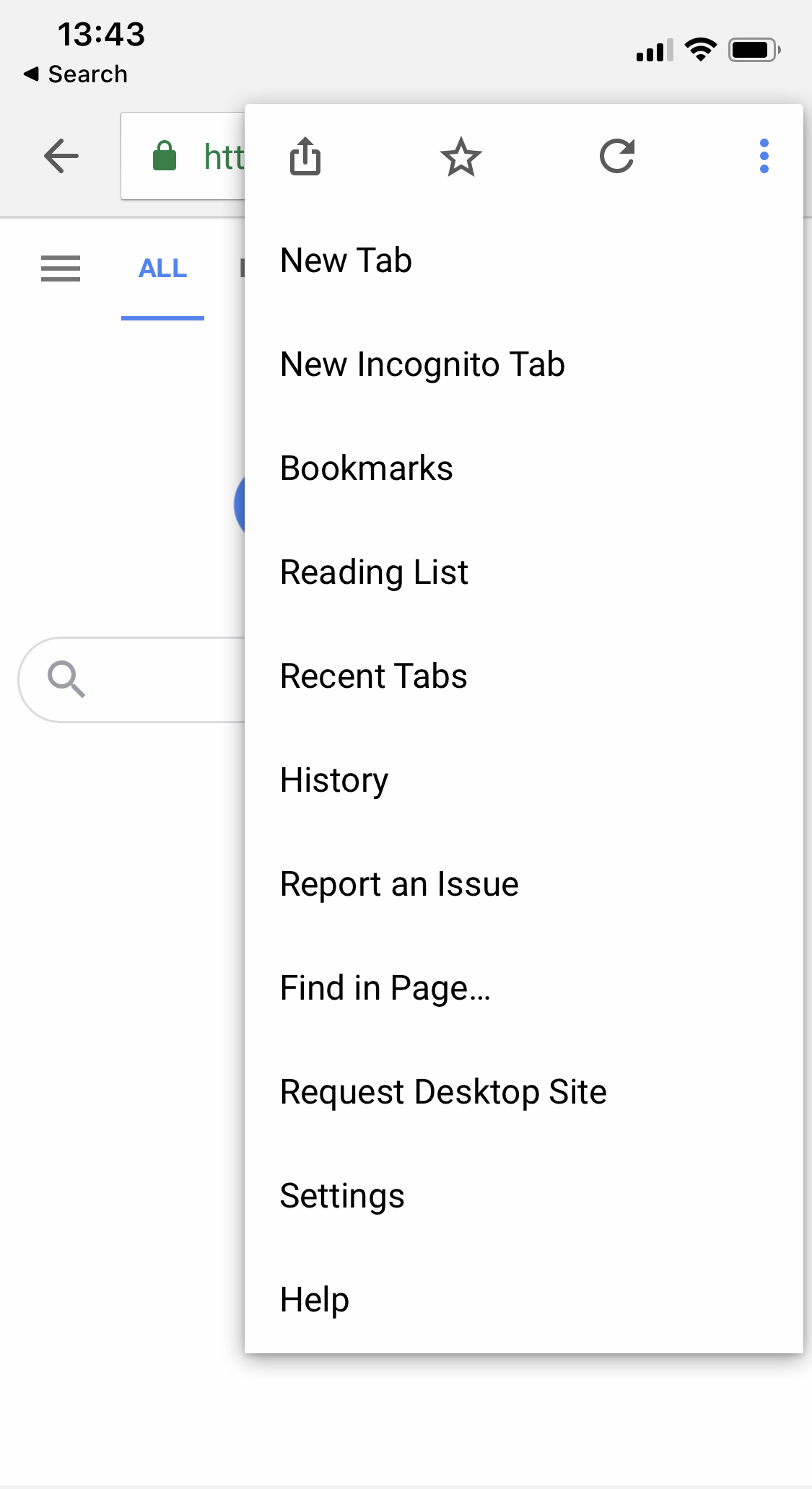Chrome Image Search options