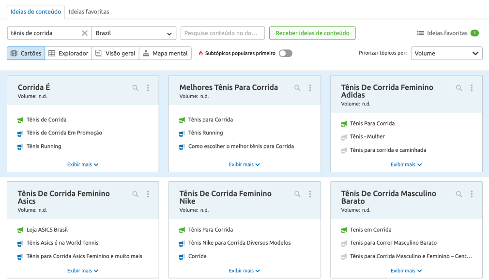 ideias de conteúdo para tênis de corrida