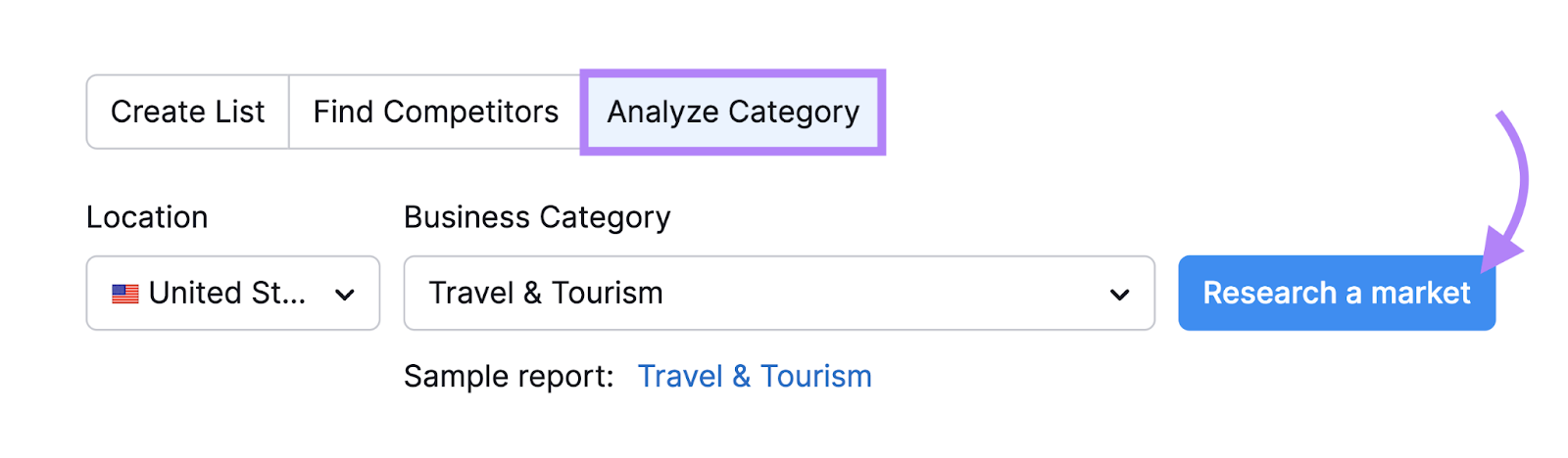 research question   and tourism niche successful  marketplace  explorer tool