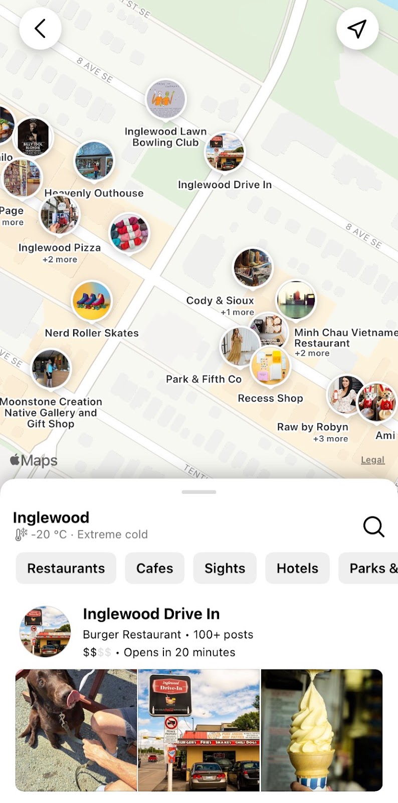 Inglewood Drive In restaurant opened in Instagram’s searchable map