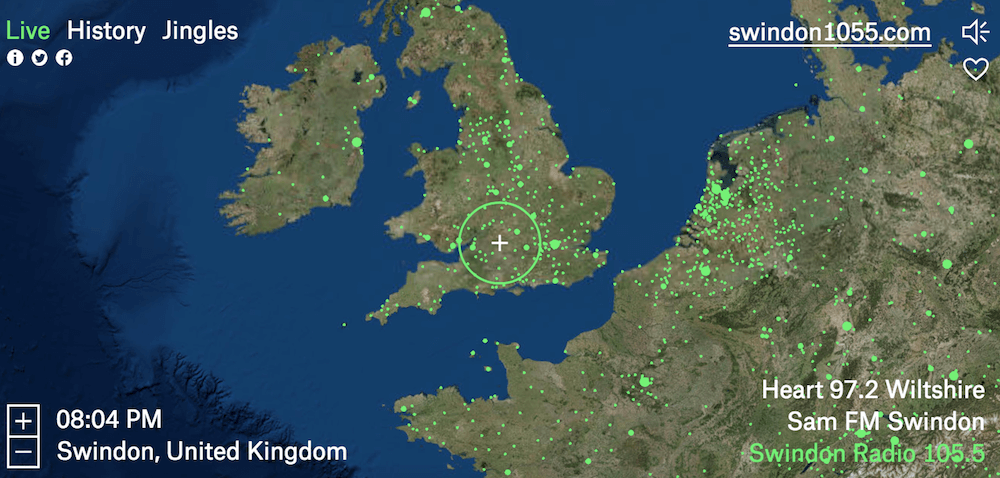 Radio Garden via streaming