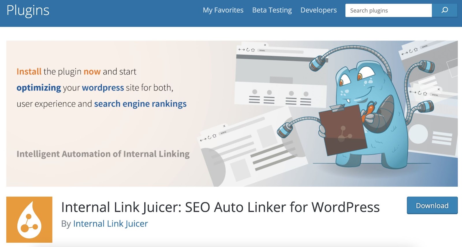 Internal Link Juicer plugin page