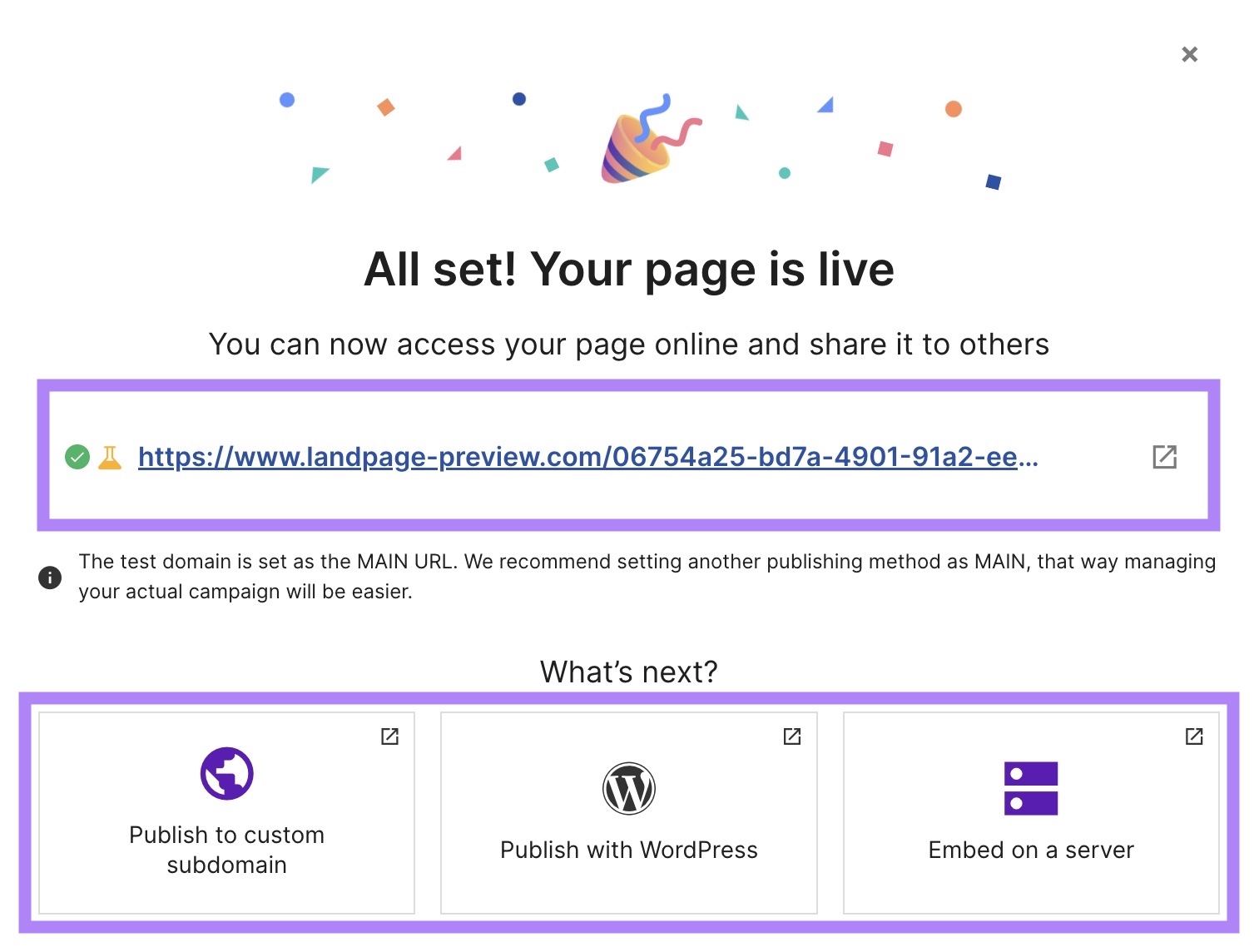 A shareable nexus  for your unrecorded  landing leafage   and options to people      to customized  subdomain, with WordPress, oregon  embed connected  a server.