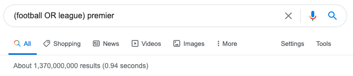 Google बूलियन खोज ऑपरेटर OR