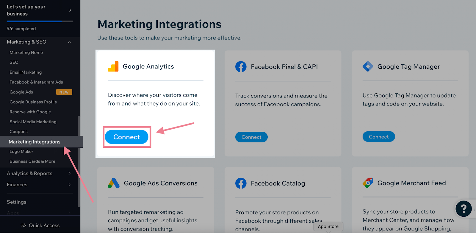 Conecta tu web Wix a Google Analytics