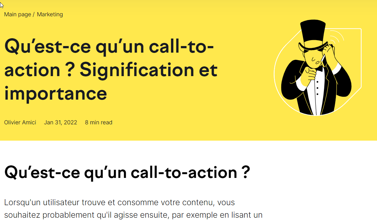 Qu'est-ce qu'un call-to-action