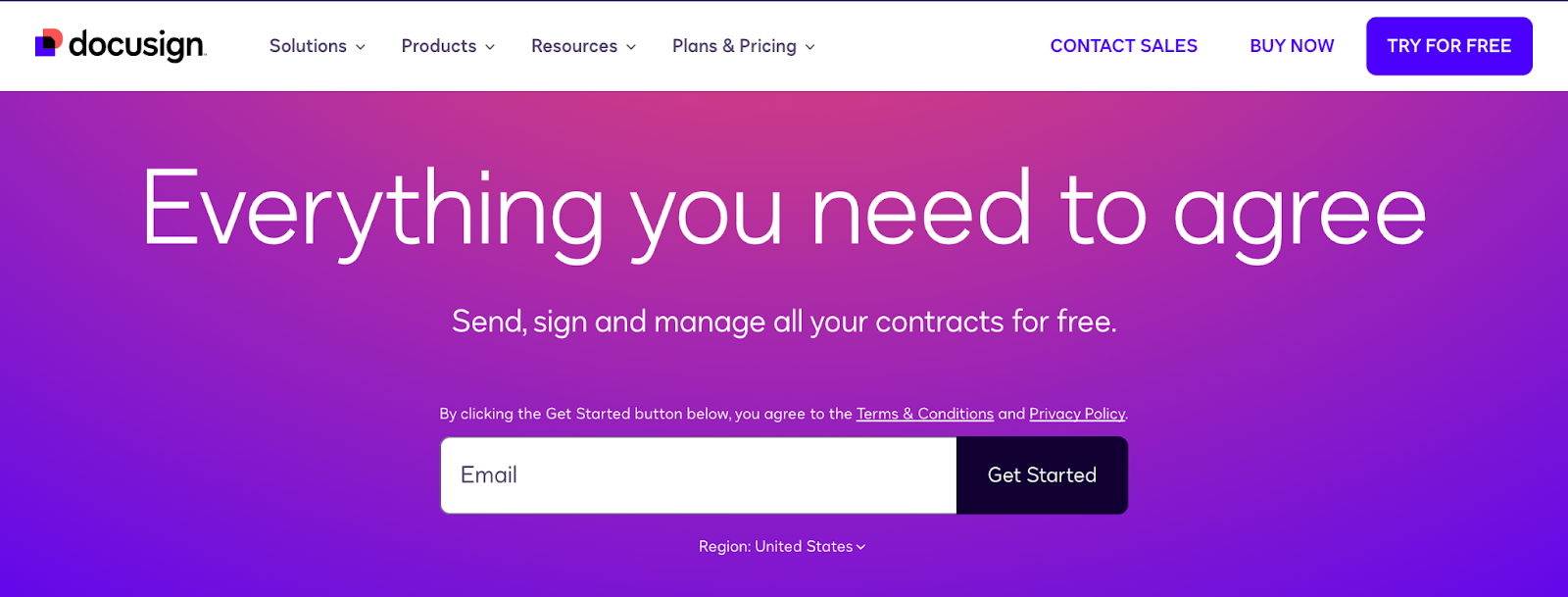 docusign homepage