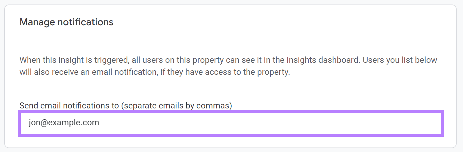 Email entered in input field and highlighted.