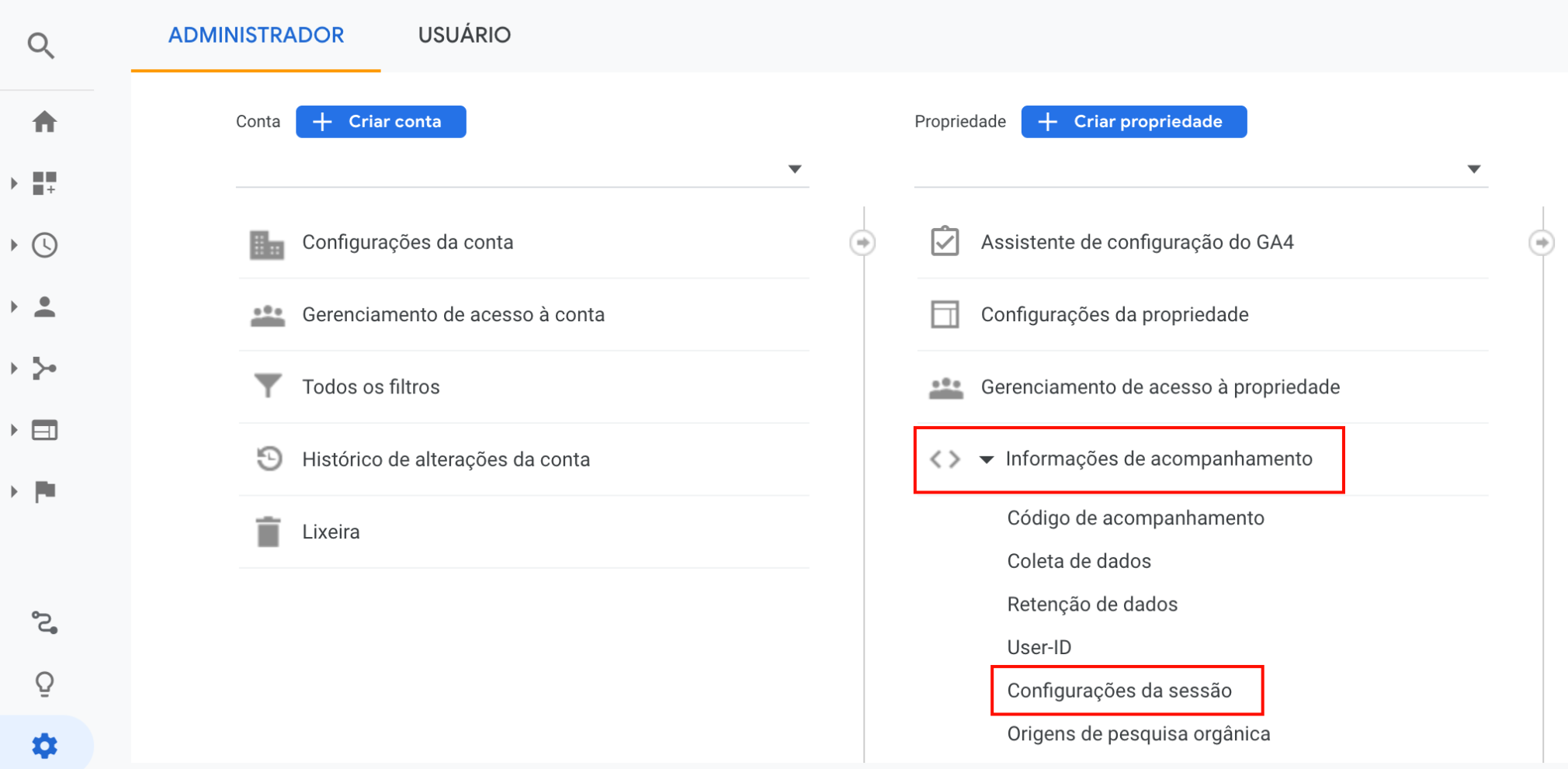 sessões do google analytics