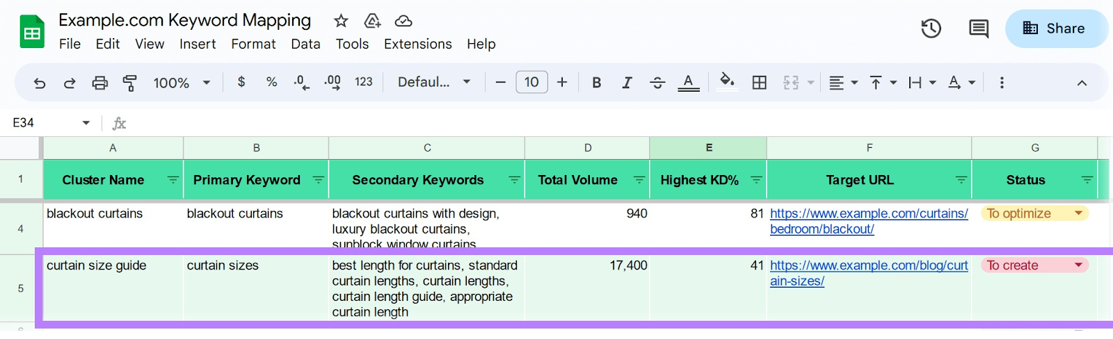 Keyword Mapping For Seo Guide Free Template 5580