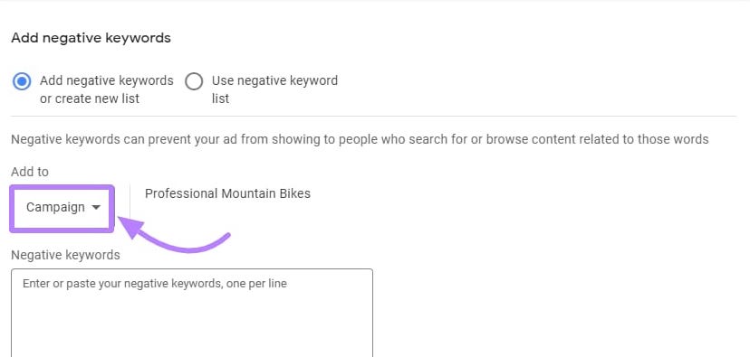 Free Negative Keyword Tool