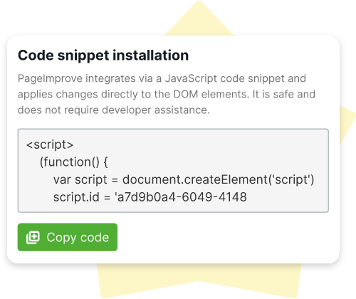 PageImprove code snippet screenshot