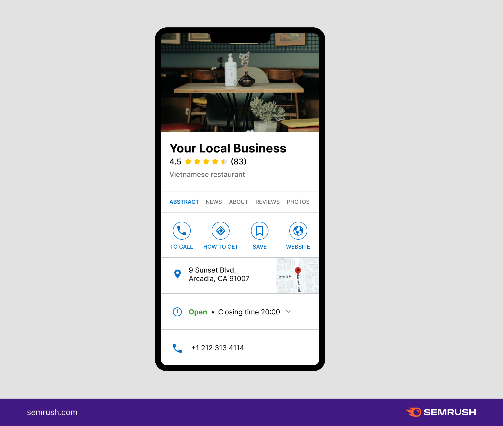 google business profile mobile results