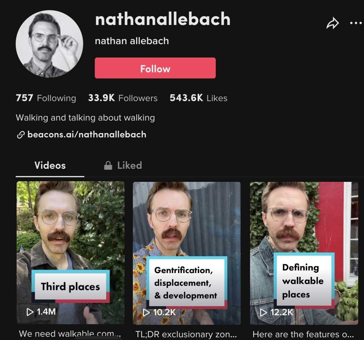Nathan Allebach’s profile on TikTok