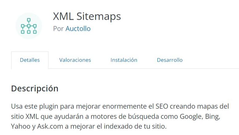 el plugin de sitemaps xml