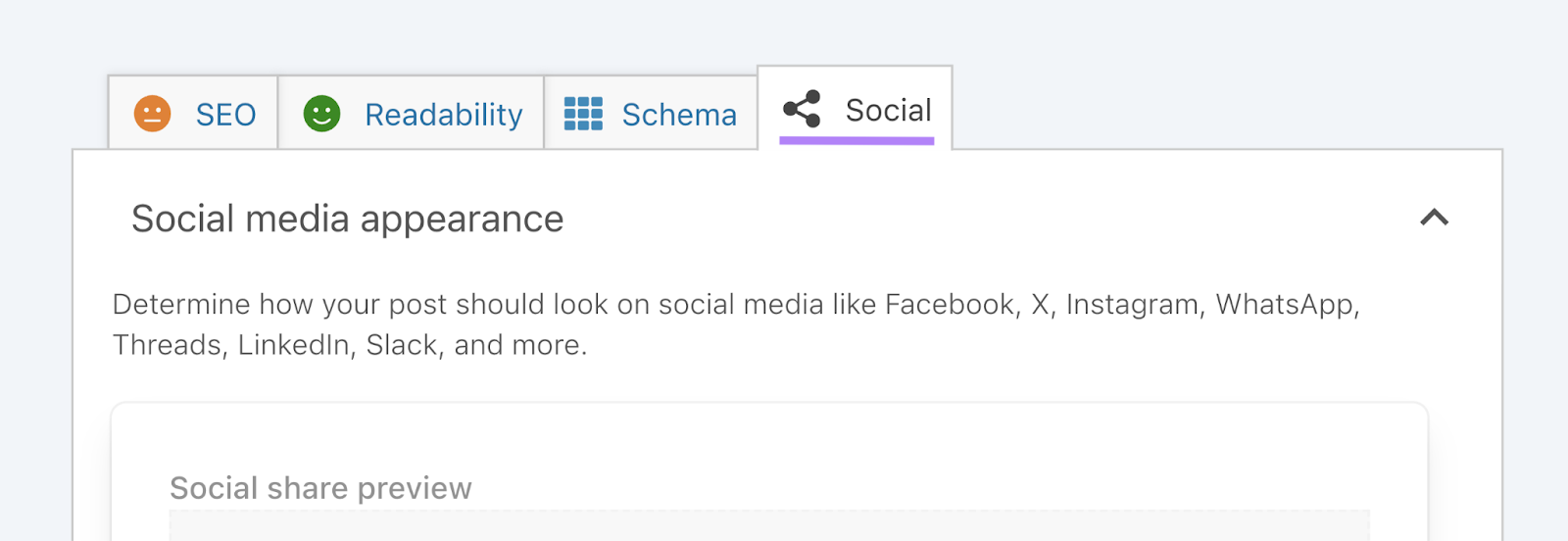 Social tab highlighted in Yoast SEO