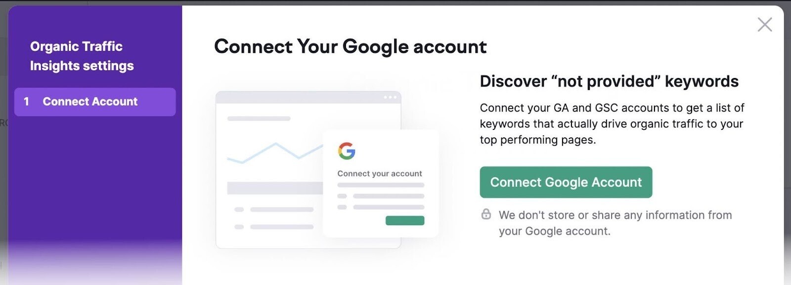 حساب گوگل خود را متصل کنید
