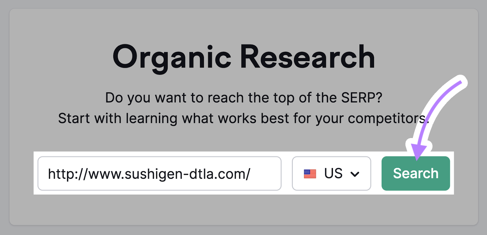 La herramienta de investigación orgánica de Semrush