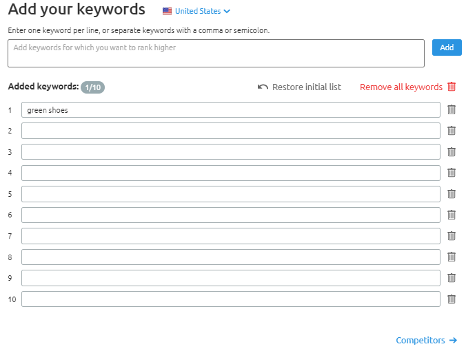 semrush link building tool screenshot