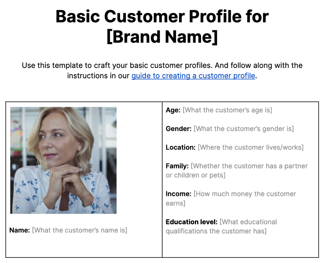 What is a customer profile? Guide, examples, and templates