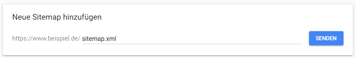 Sitemap in GSC hochladen