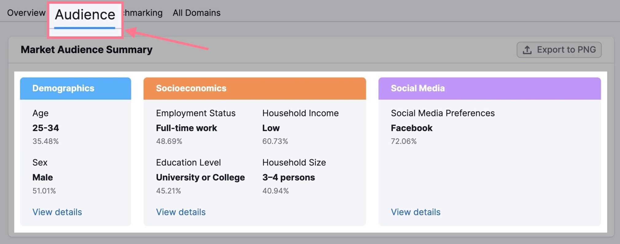 market explorer audience report