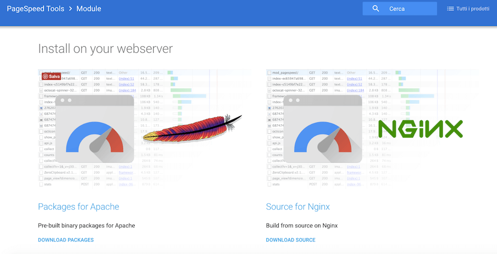 Google Page Speed Module per Apache per ottimizzare un sito web