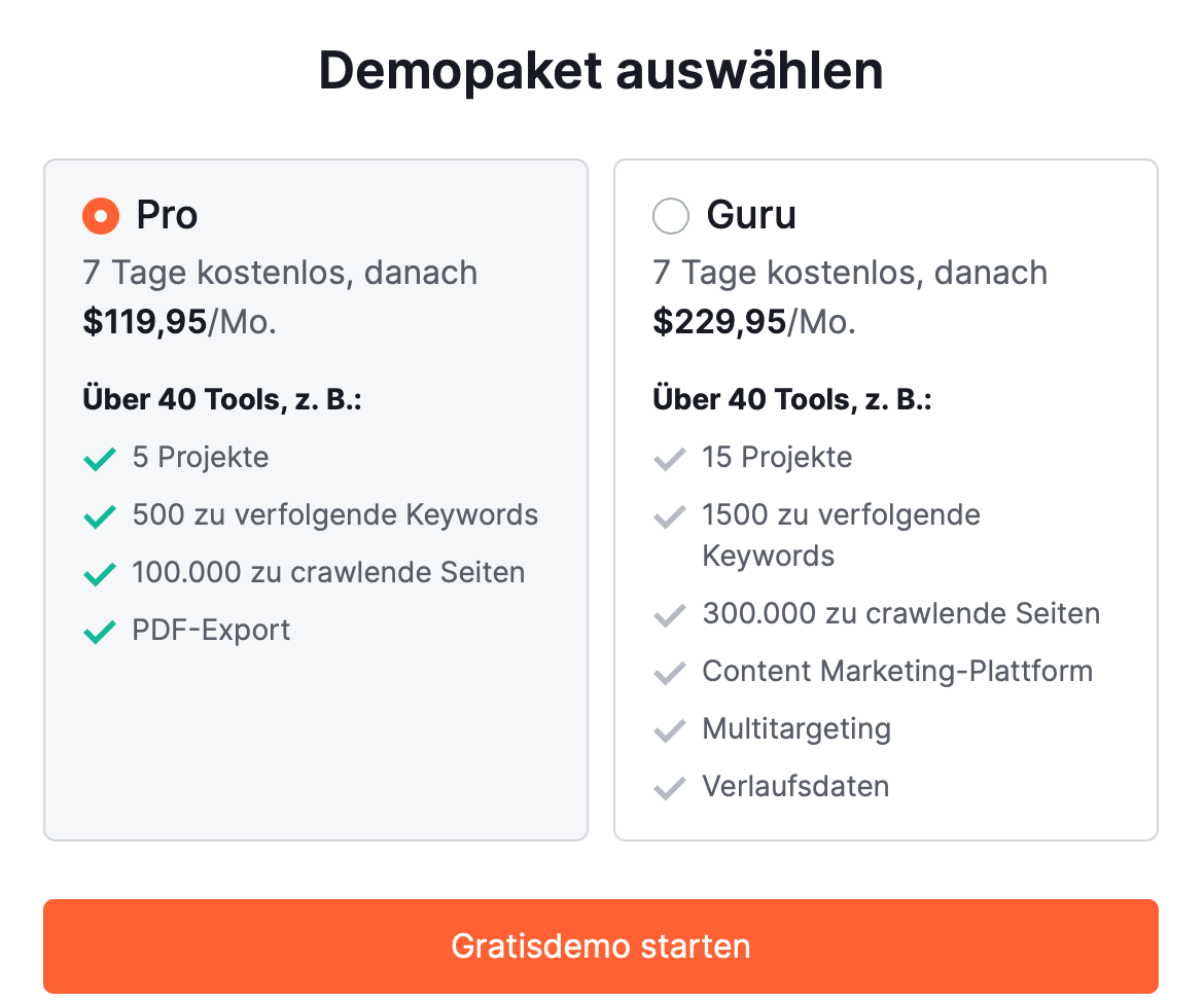 semrush free version