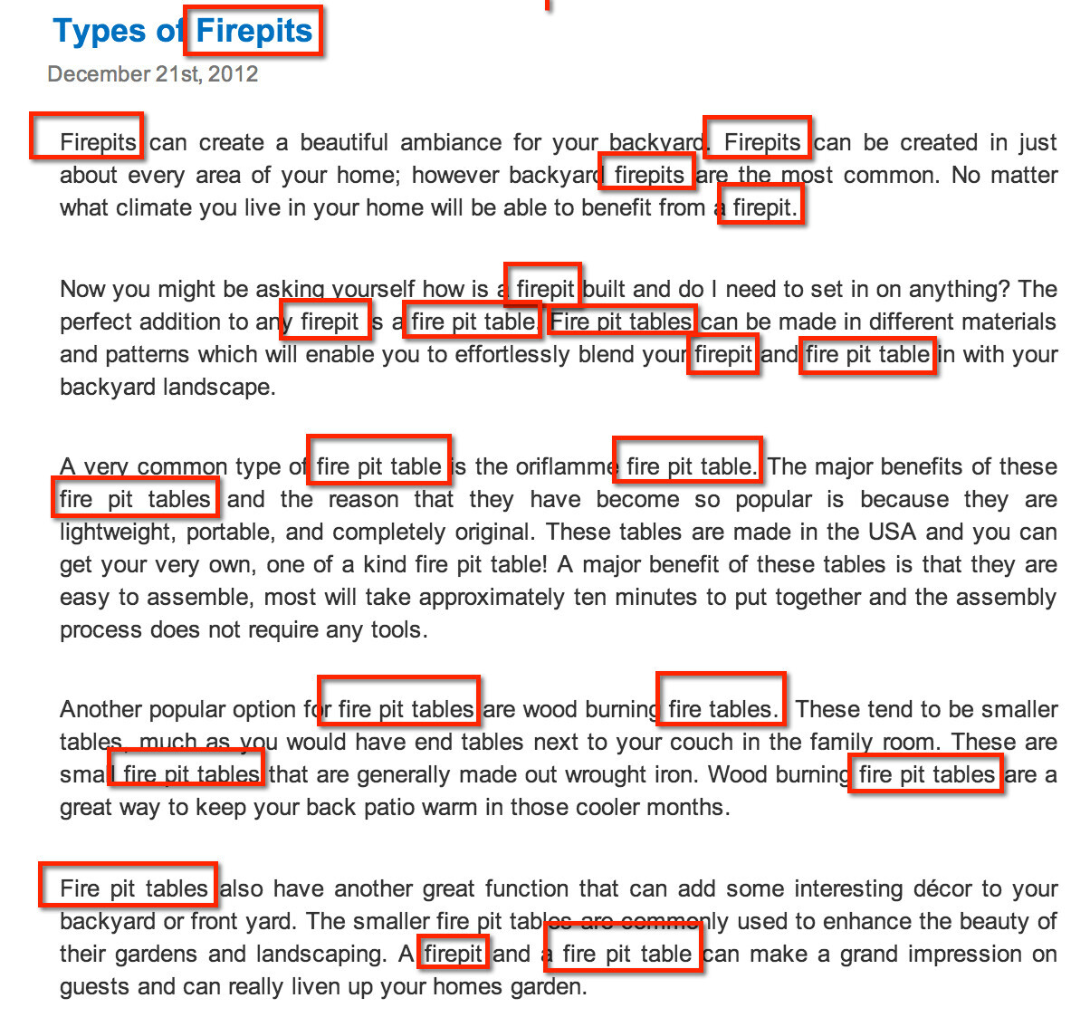 example of keyword stuffing