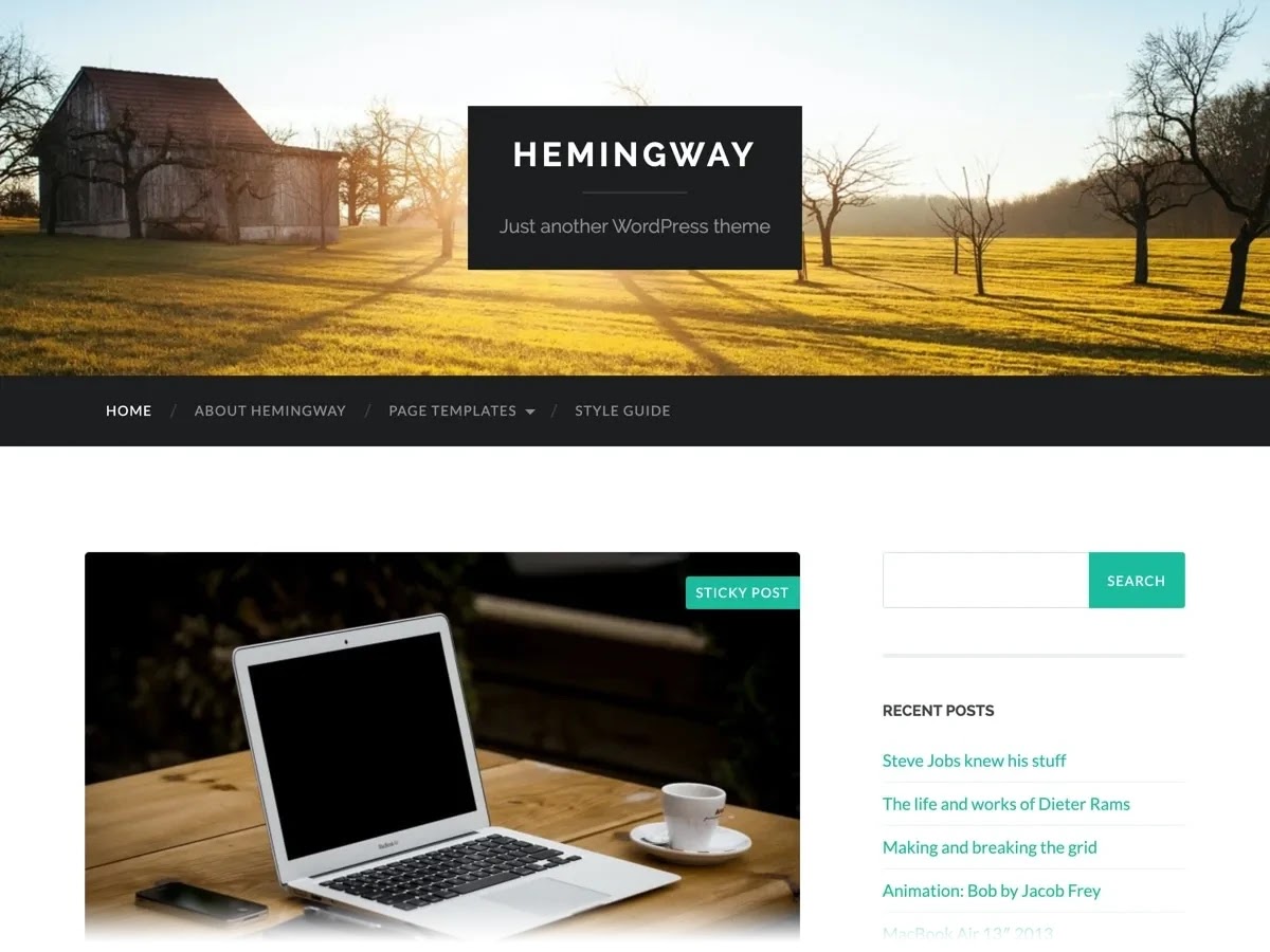 Hemingway WordPress theme