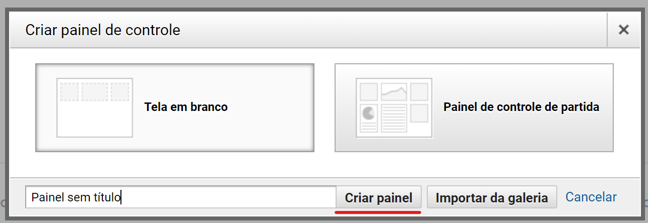 criando painel no google analytics