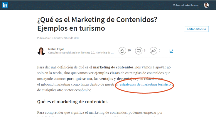 Atraer tráfico con links a otros artículos en Pulse