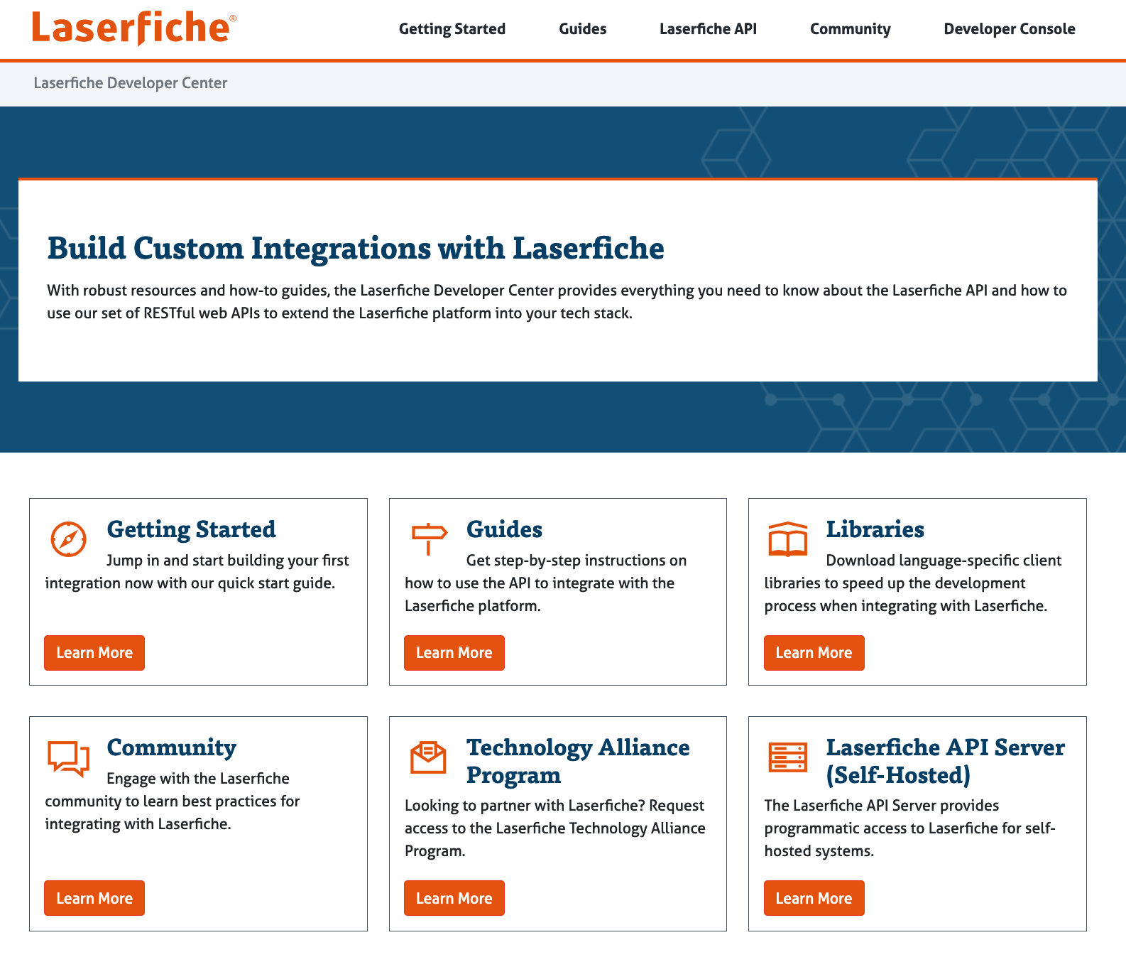 Laserfiche dashboard of resources