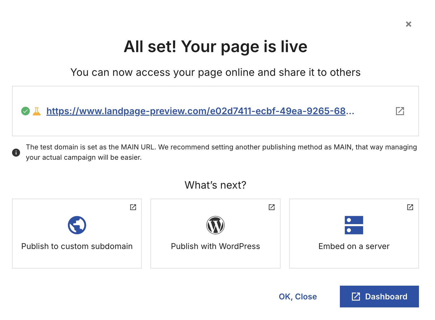 Message aft  publishing a caller   leafage   connected  the Landing leafage   builder with options to alteration  the URL, people      with WordPress, embed connected  a server, etc.