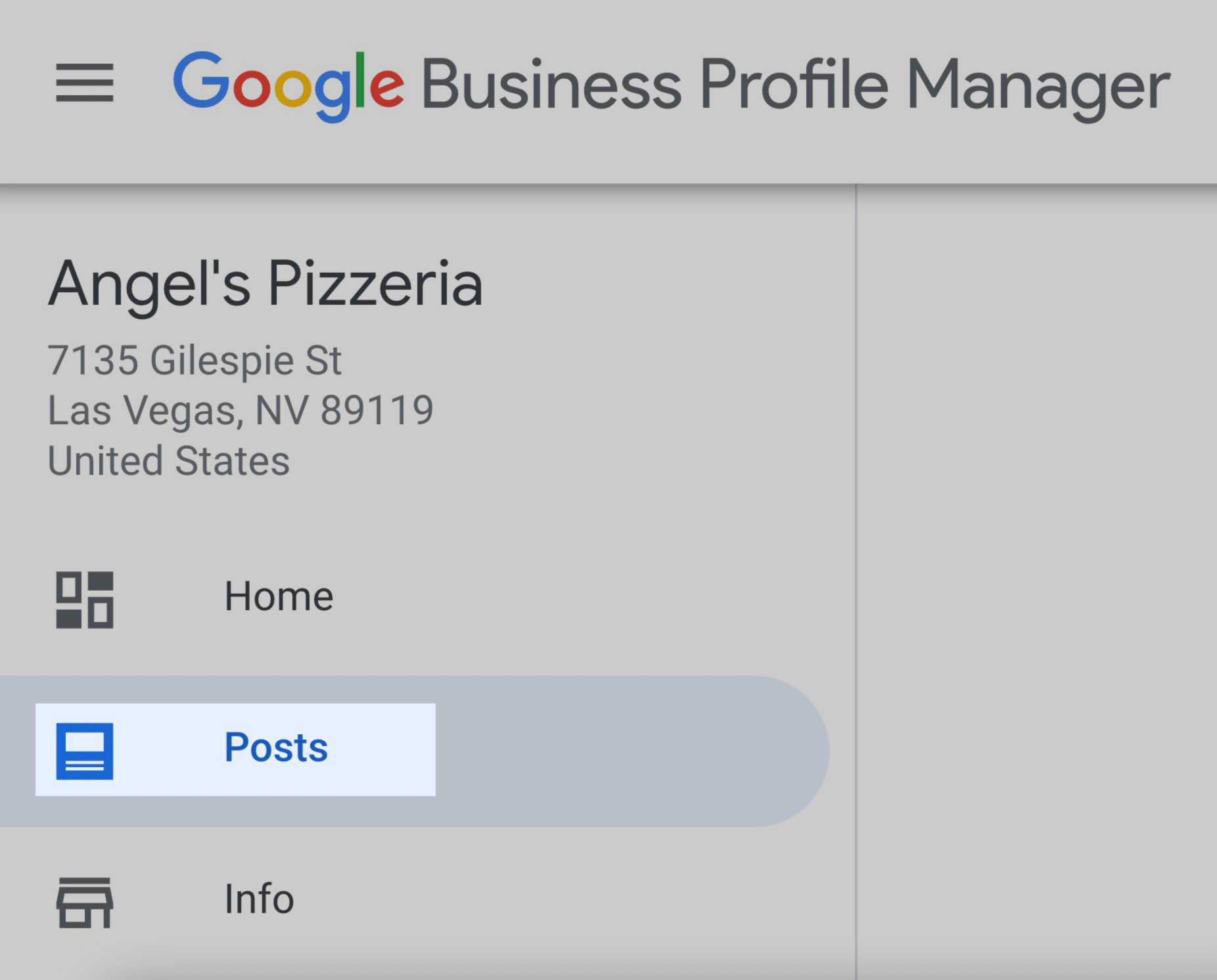 Guia Definitivo do Google Meu Negócio 38 opção postagens no menu do gerenciador de perfis de empresas