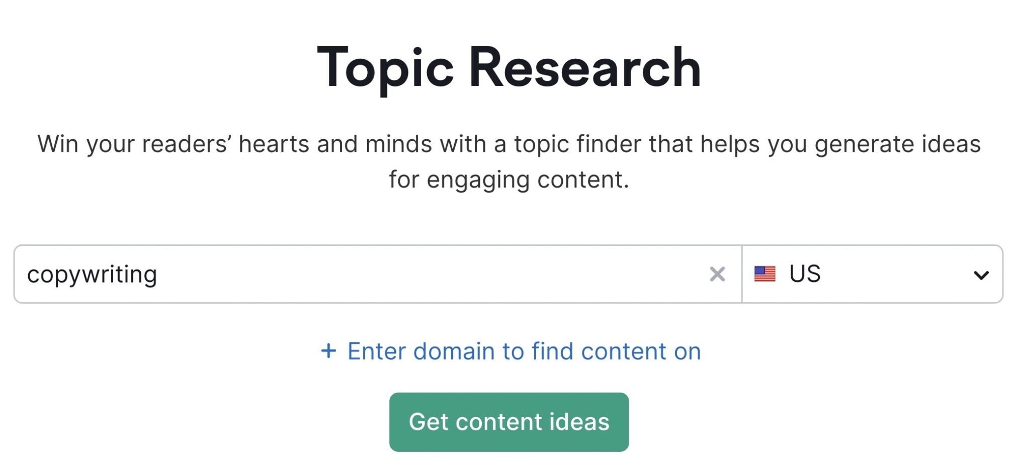 semrush topic research tool