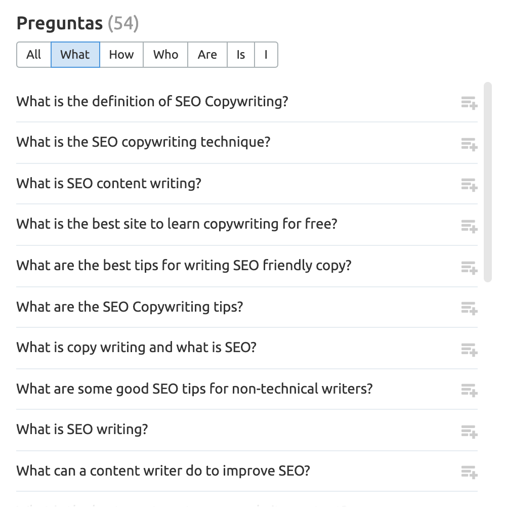 Plan de contenidos - Topic research preguntas keywords