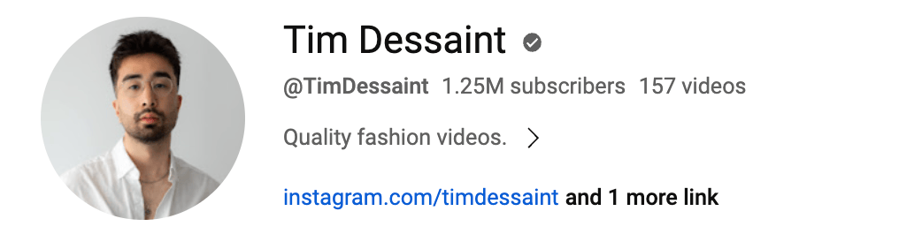 Tim Dessaint's YouTube profile
