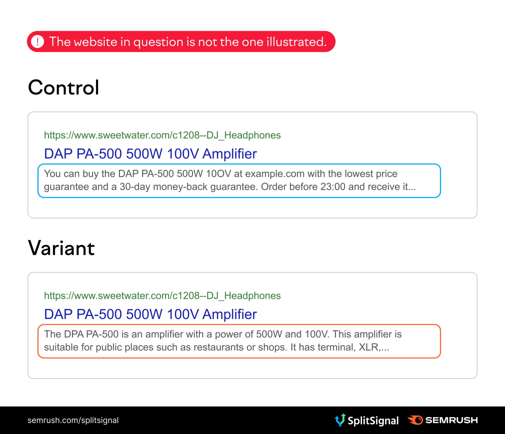 split signal case study control and v،t