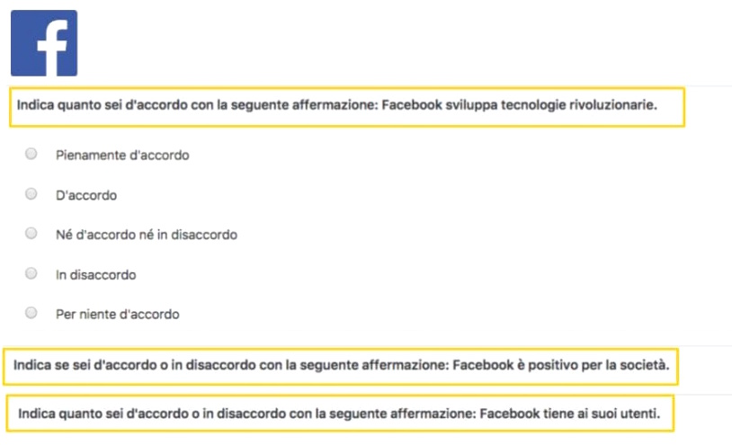 Misurare l'opinione degli utenti: il sondaggio di Facebook