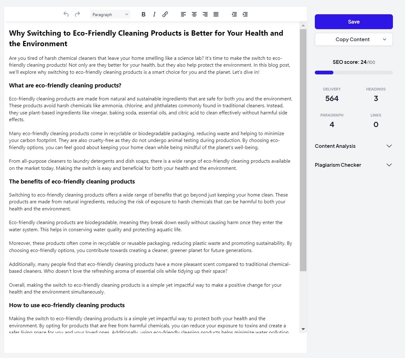 Article generated connected  AI Writing Assistant with a paper   barroom  connected  the close    showing information  similar  headings, paragraphs, links, etc.